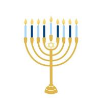 Hanukkah ljusstake, vektorillustration i platt stil vektor