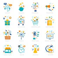 Online-Shopping-Icons Set vektor