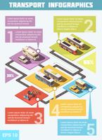 Transport-Infographik-Set vektor