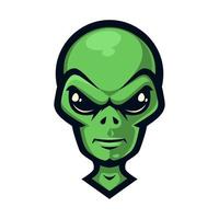 professionelle logo alien, sportmaskottchen, ufo. E-Sport-Logo. vektor