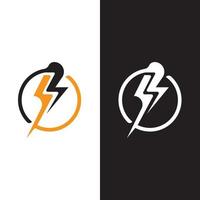 flash thunderbolt logotyp mall vektor