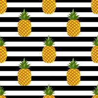 Ananas Frucht nahtlose Muster Hintergrund, Vektor-Illustration für Textildruck, Tapete, Modedesign vektor