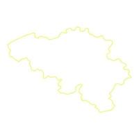 Belgien karta på vit bakgrund vektor