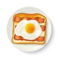 Frühstücks-Sandwich-Draufsicht-realistisches Bild
