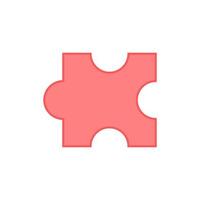 Puzzle-Symbol. Puzzleteil Vektor oder Clipart.