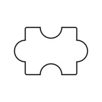 Puzzle-Symbol. Puzzleteil Vektor oder Clipart.