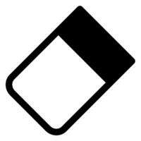 Radiergummi Glyphe Symbol Illustration isoliert auf Weiß Hintergrund vektor