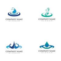 droppe vatten kreativa enkel vektor logotyp formgivningsmall