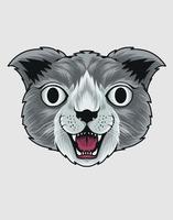 illustration vektor söt katt huvud