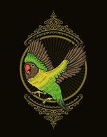illustration vektor lovebird prydnad logotyp