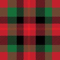 Weihnachtsmuster nahtloser karierter Wiederholungsvektor mit Rot, Grün und Weiß. Farbdesign für Druck, Geschenkpapier, Textilien, Weihnachts-Tartan-Hintergründe. vektor