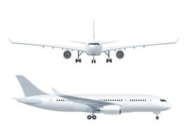 Inställda flygplanets realistiska ikoner vektor