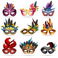 Mask Icons Set vektor