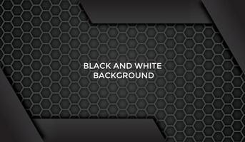 svart vit metall hexagon bakgrund vektor