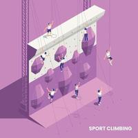 klättring sport isometriskt element vektor