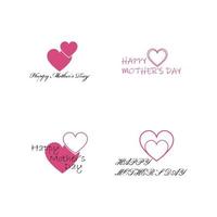 Happy Mothers Day Logo Symbol Vektor Illustration Design Template