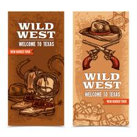 Cawboy Wild West Vertical Banner