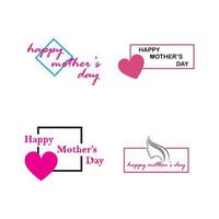 Happy Mothers Day Logo Symbol Vektor Illustration Design Template