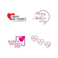 Happy Mothers Day Logo Symbol Vektor Illustration Design Template