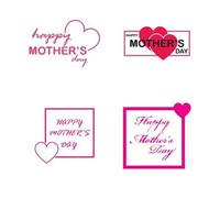 Happy Mothers Day Logo Symbol Vektor Illustration Design Template