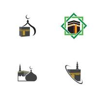 kaaba mecka symbol logotyp illustration designmall vektor