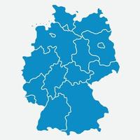 Gekritzel-Freihand-Zeichnung von Deutschland-Karte. vektor