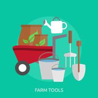 Farm Tools Conceptual Illustration Design vektor