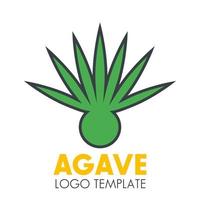 Agaven-Logo-Vorlage auf weiß vektor