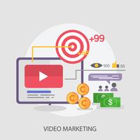 Video Marketing Konceptuell illustration Design vektor