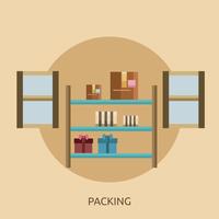 Verpackung konzeptionelle Illustration Design vektor