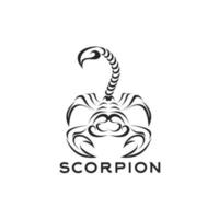 Skorpion-Design-Elemente im abstrakten Stil, vektor
