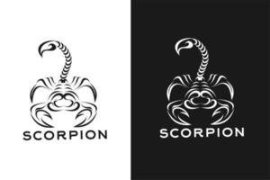 Skorpion-Design-Elemente im abstrakten Stil, vektor