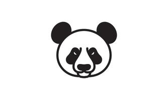 Panda-Vektorlinie, Tiersymbol, Vektorlinie Kunst, Tierkopf, Tierillustration, Natursymbole, Symbol für Desain-Logo vektor