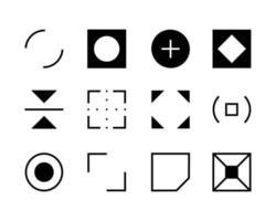 Satz abstrakter Symbole in verschiedenen Formen für Website und mobile App-Schnittstelle. häufig verwendetes Element für das UI-Ex-Design und jede andere Verwendung. vektor