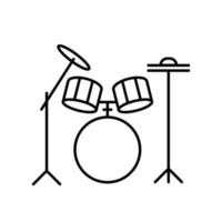 ein Symbol für eine Trommel. bearbeitbare Symbole für Musikinstrumente und ähnliches. einfaches und minimalistisches Vektorsymbol für die ui ux-Website oder die mobile Anwendung digitaler Musik.
