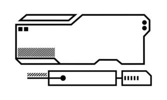 hud-Gaming-Illustration für Panel-Game-Design. futuristische oder Cyber-Frame-Illustration für die Spielschnittstelle. Kopieren Sie Platz Illustration im Thema der technologischen Wissenschaft. vektor