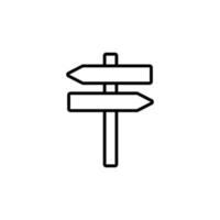 Richtung. Eine Sammlung von bearbeitbaren Symbolen für Outdoor-Aktivitäten, Wandern, Camping usw. Einfache und minimalistische Illustration für ein Logo auf der ui ux-Anwendung von Erholungs- und Reisediensten. vektor