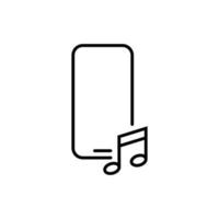 Musik auf dem Handy-Symbol vektor