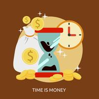 Tiden är pengar Konceptuell illustration Design vektor