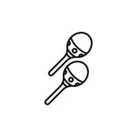 ein Symbol von Maracas. bearbeitbare Symbole für Musikinstrumente und ähnliches. einfaches und minimalistisches Vektorsymbol für die ui ux-Website oder die mobile Anwendung digitaler Musik. vektor