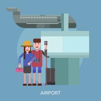 Flughafen konzeptionelle Illustration Design vektor