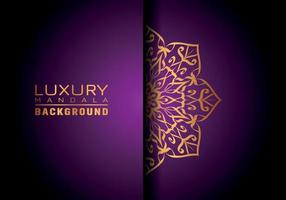 luxuriöser dekorativer Mandala-Logo-Hintergrund im Arabeskenstil. vektor