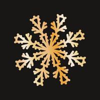 söt snöflinga, festlig juldesign av unik vintersymbol vektor