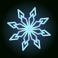 schöne Schneeflocke für Winterdesign, Symbol für Neujahr und Weihnachtsferien vektor