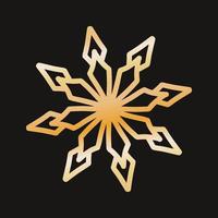 süße Schneeflocke, festliches Weihnachtsdesign mit einzigartigem Wintersymbol vektor