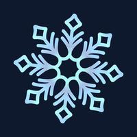 süße Schneeflocke, festliches Weihnachtsdesign mit einzigartigem Wintersymbol vektor