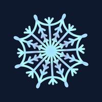 süße Schneeflocke, festliches Weihnachtsdesign mit einzigartigem Wintersymbol vektor