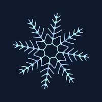 süße Schneeflocke, festliches Weihnachtsdesign mit einzigartigem Wintersymbol vektor