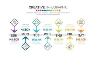 Infografik-Element-Design für den ganzen Tag vektor