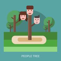 Leute-Baum-Begriffsillustration Design vektor